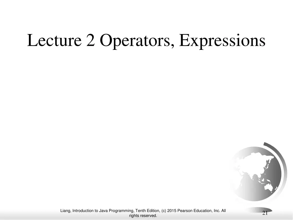 lecture 2 operators expressions