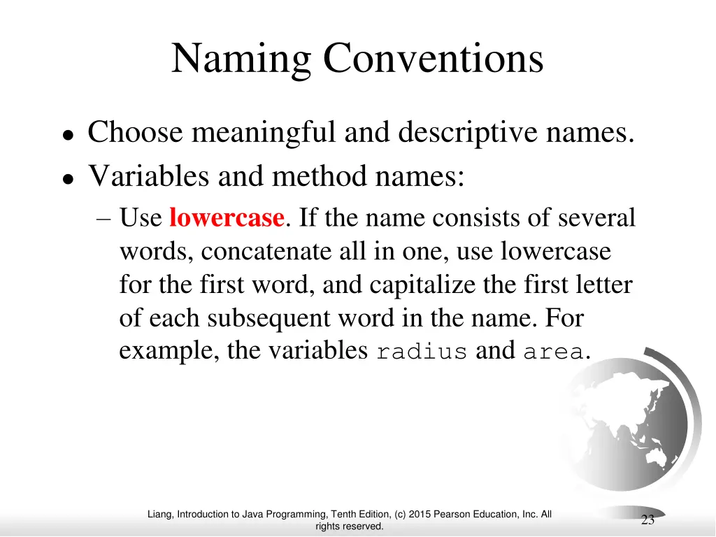 naming conventions