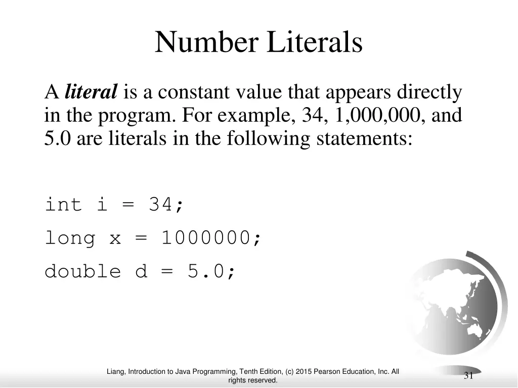 number literals