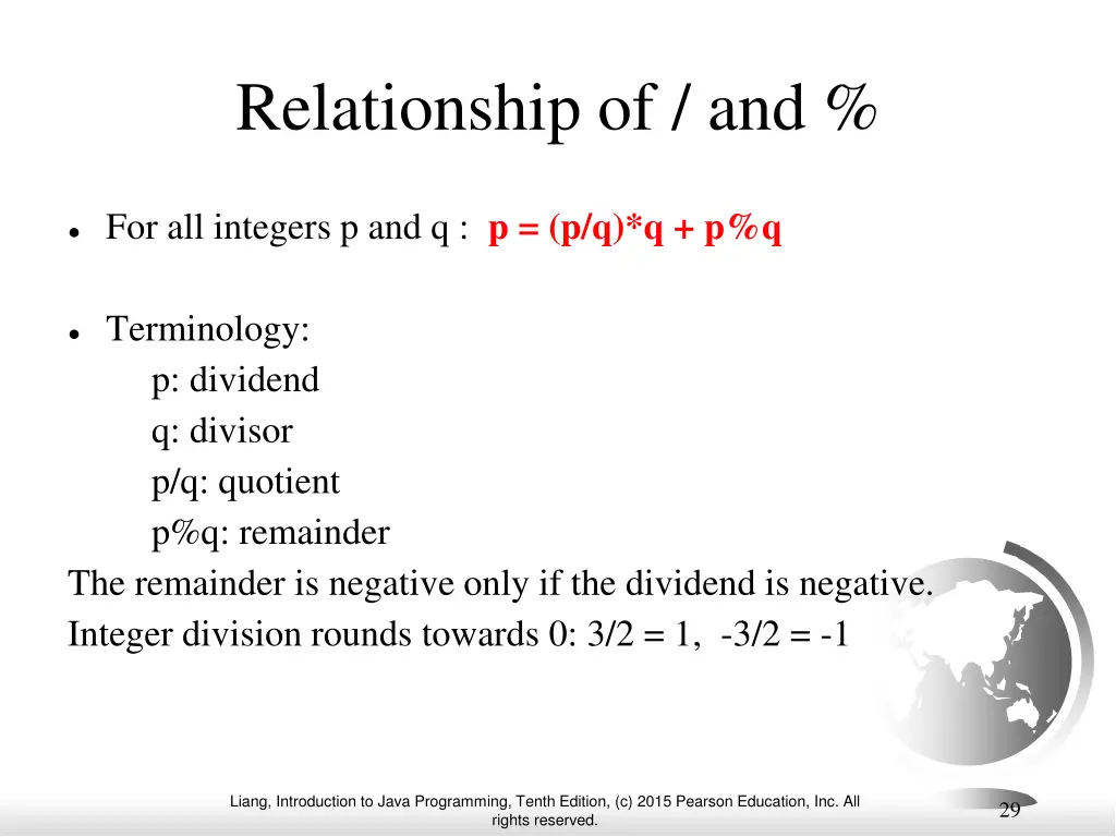 relationship of and