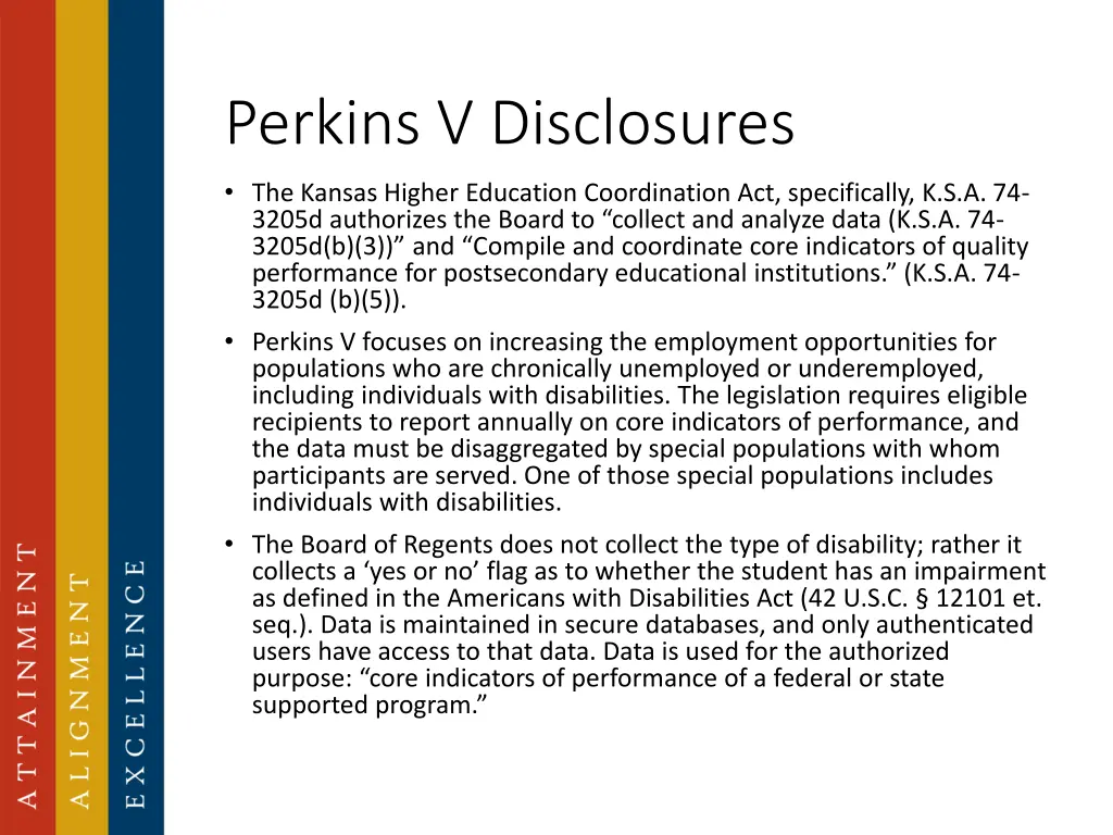 perkins v disclosures