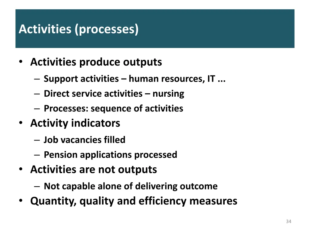 activities processes