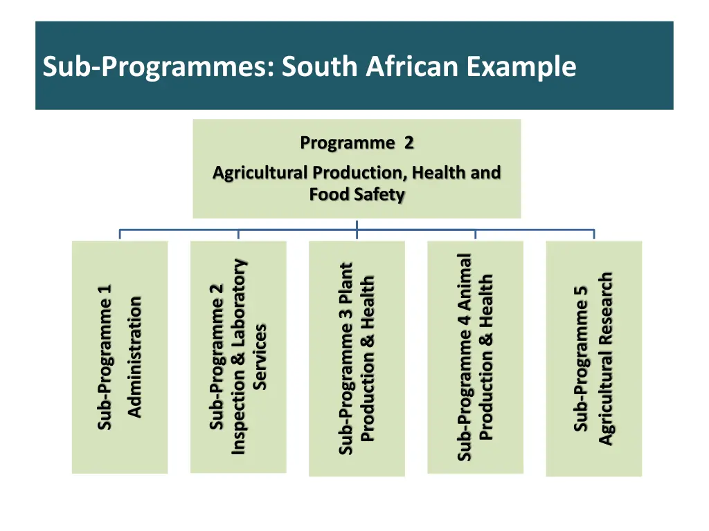 sub programmes south african example