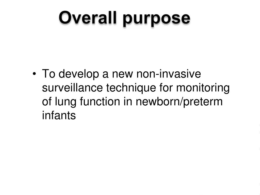 to develop a new non invasive surveillance