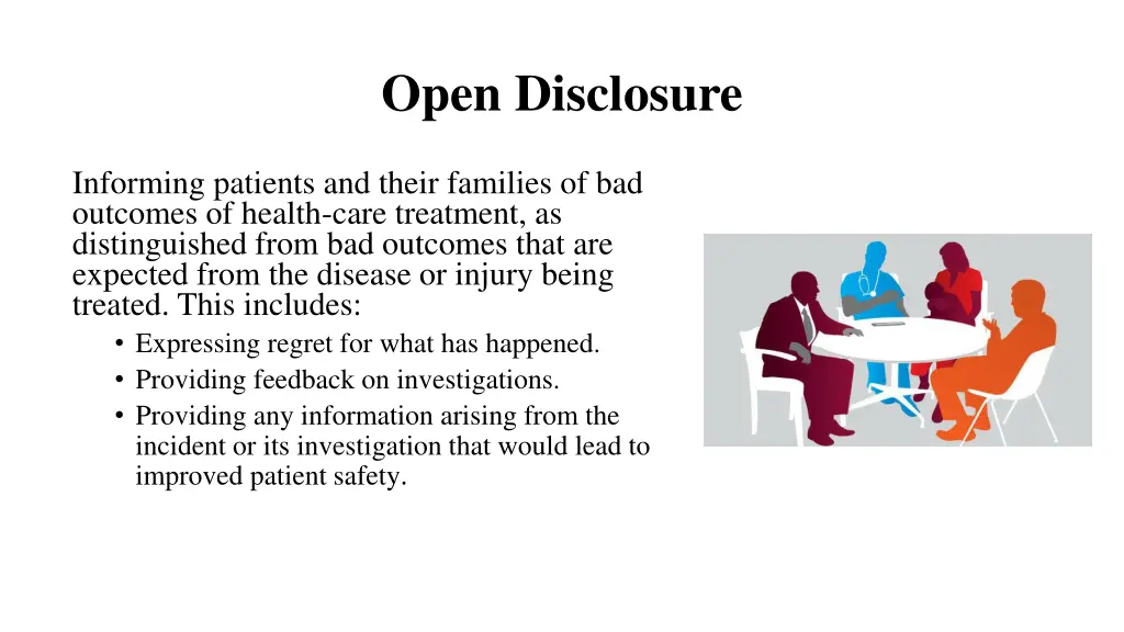 open disclosure