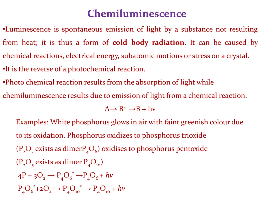 chemiluminescence