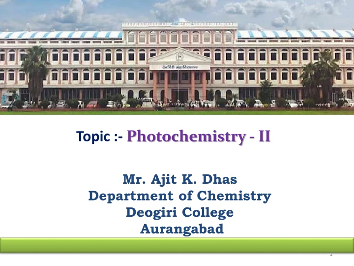 topic photochemistry ii