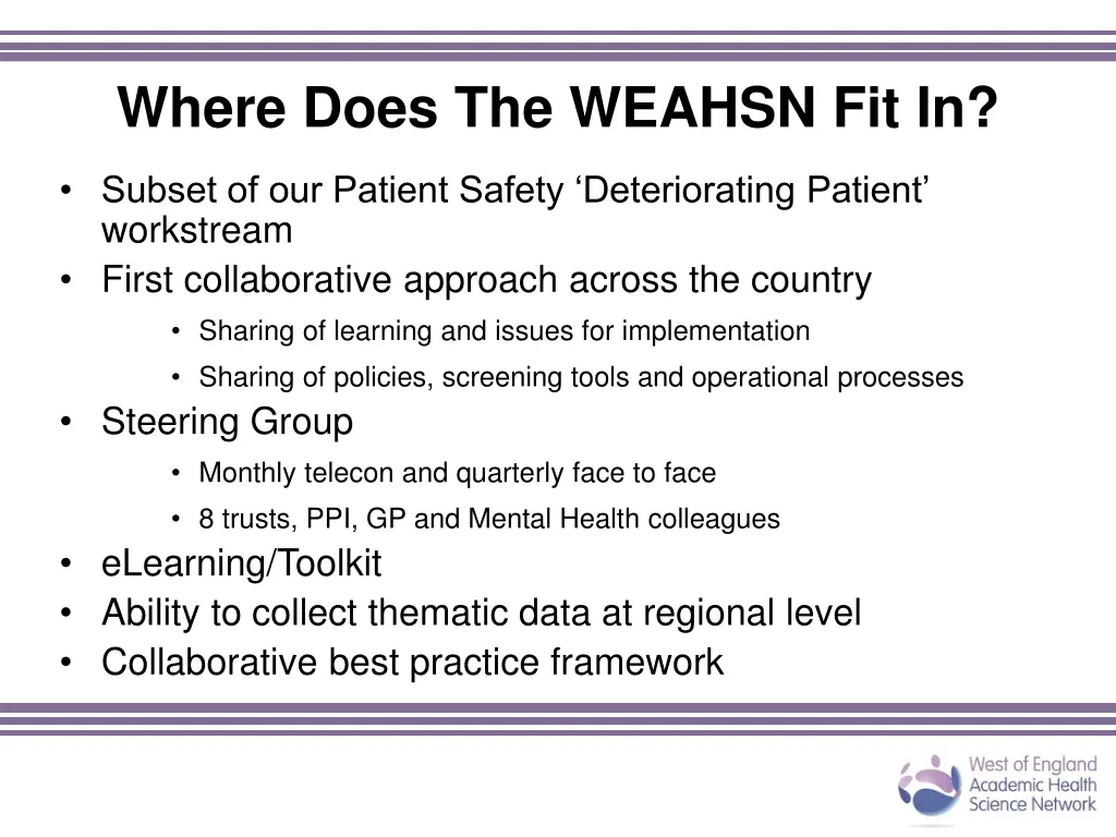 where does the weahsn fit in