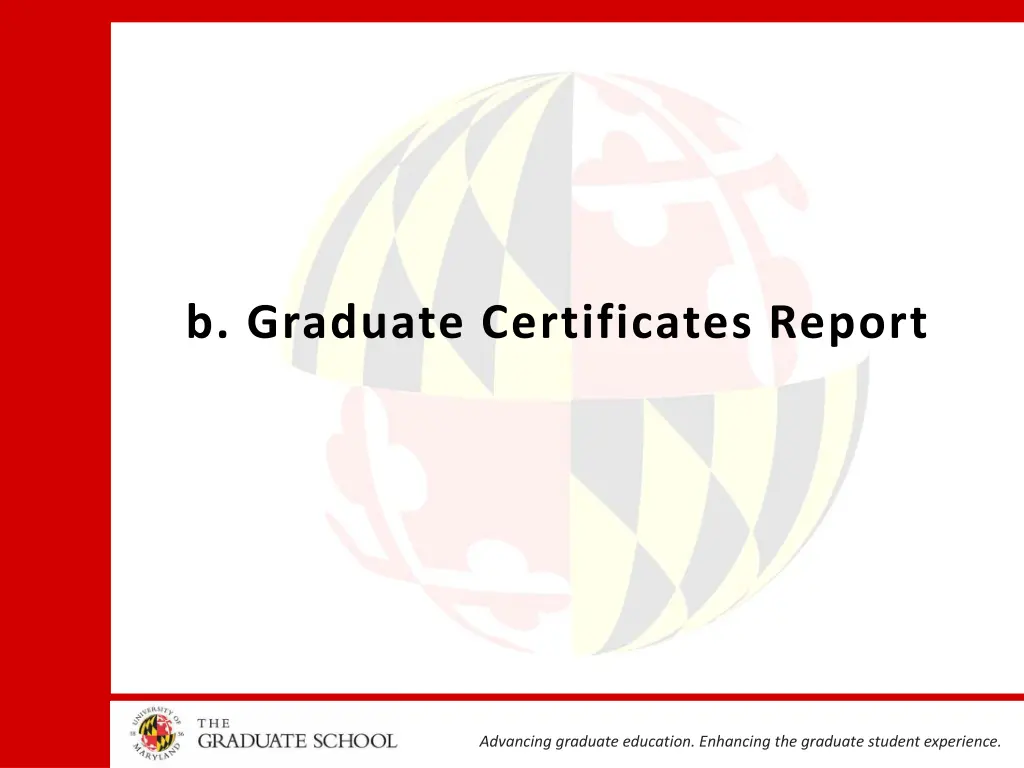 b graduate certificates report