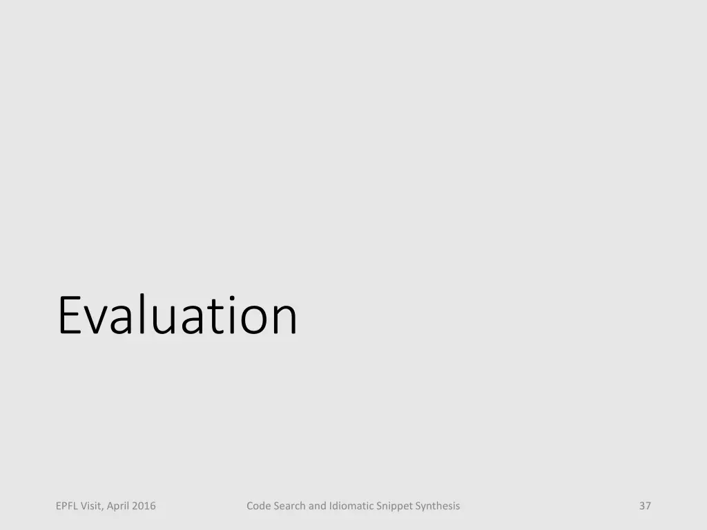 evaluation