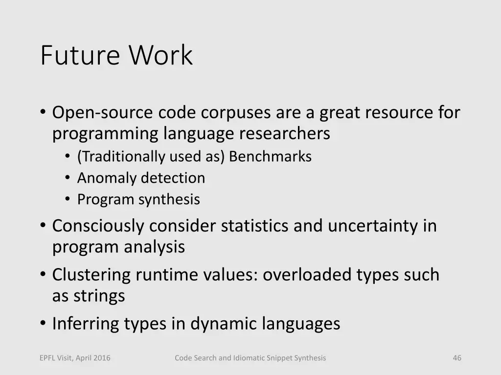 future work