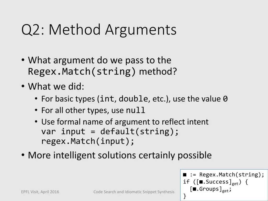 q2 method arguments