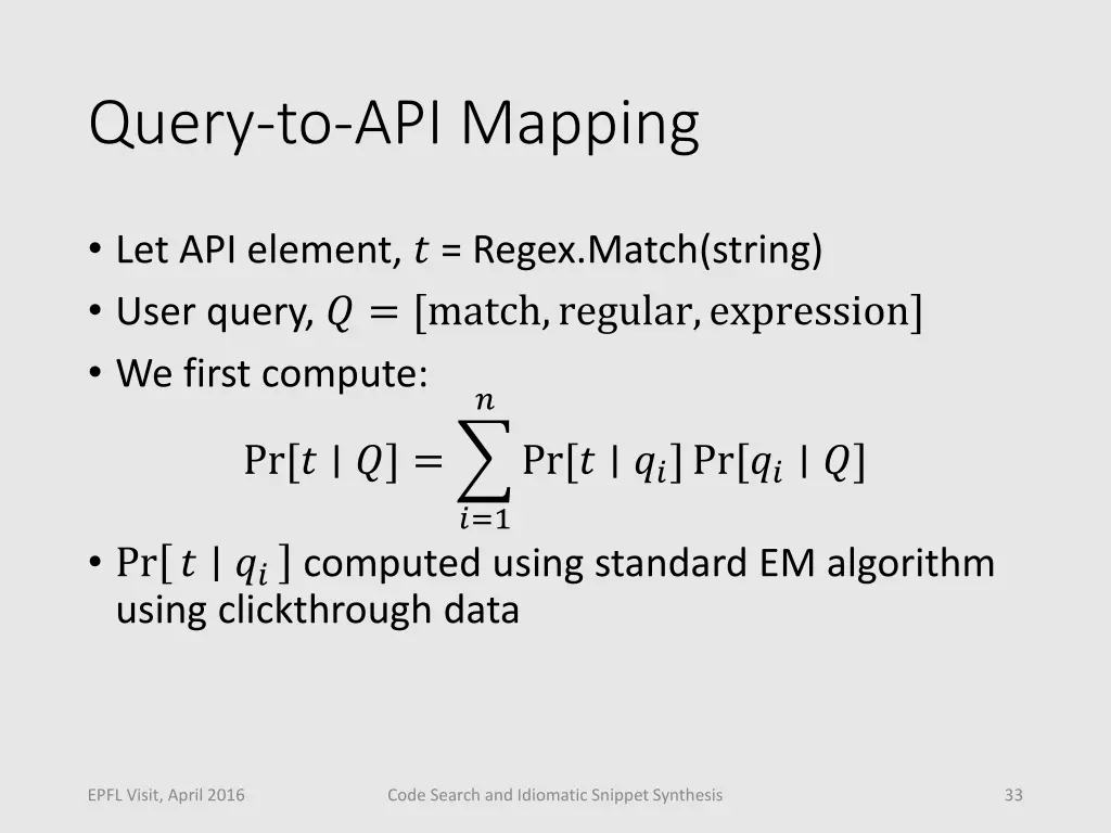 query to api mapping 2