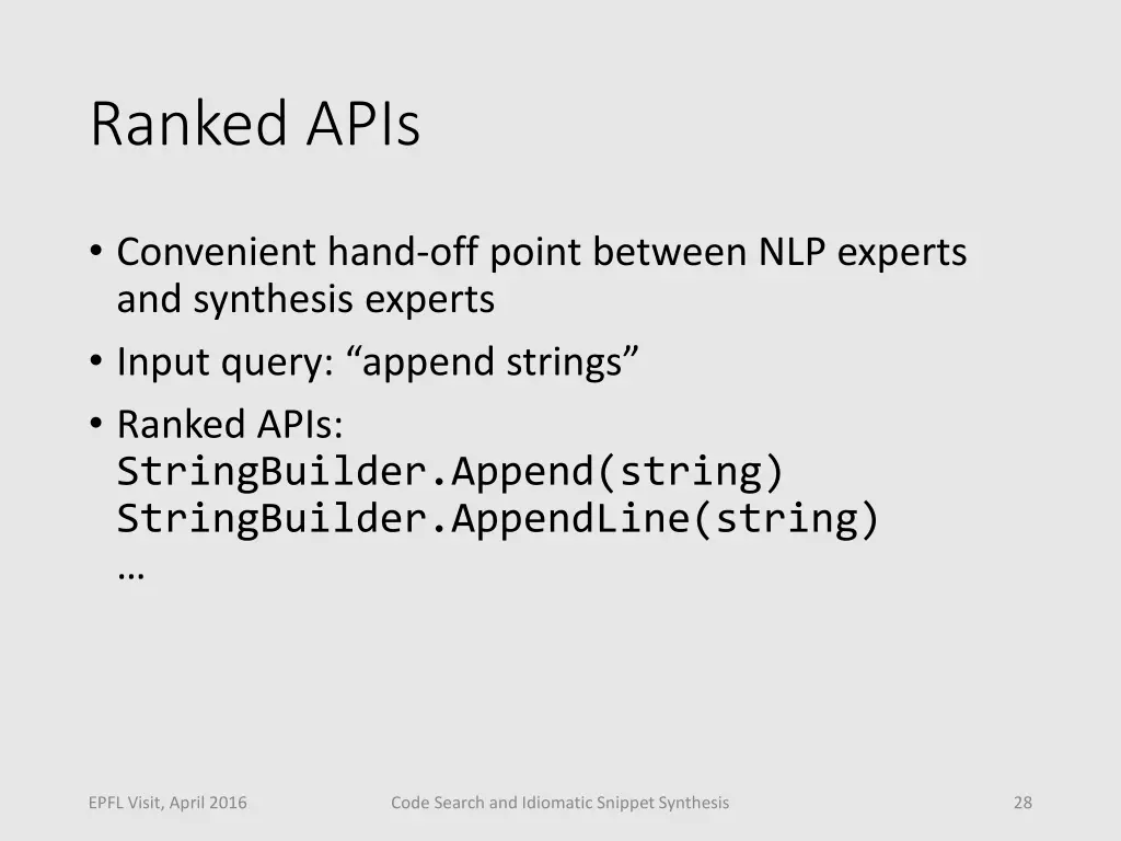 ranked apis