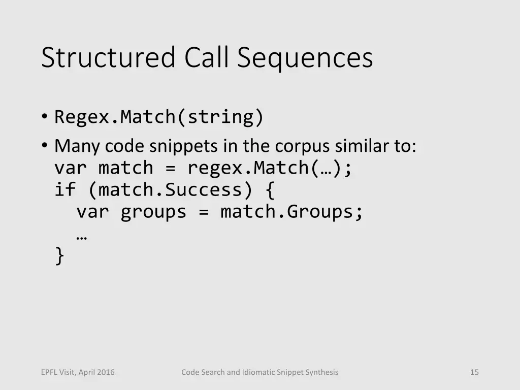 structured call sequences 1