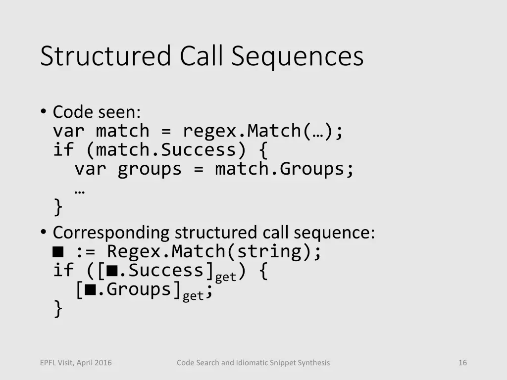 structured call sequences 2