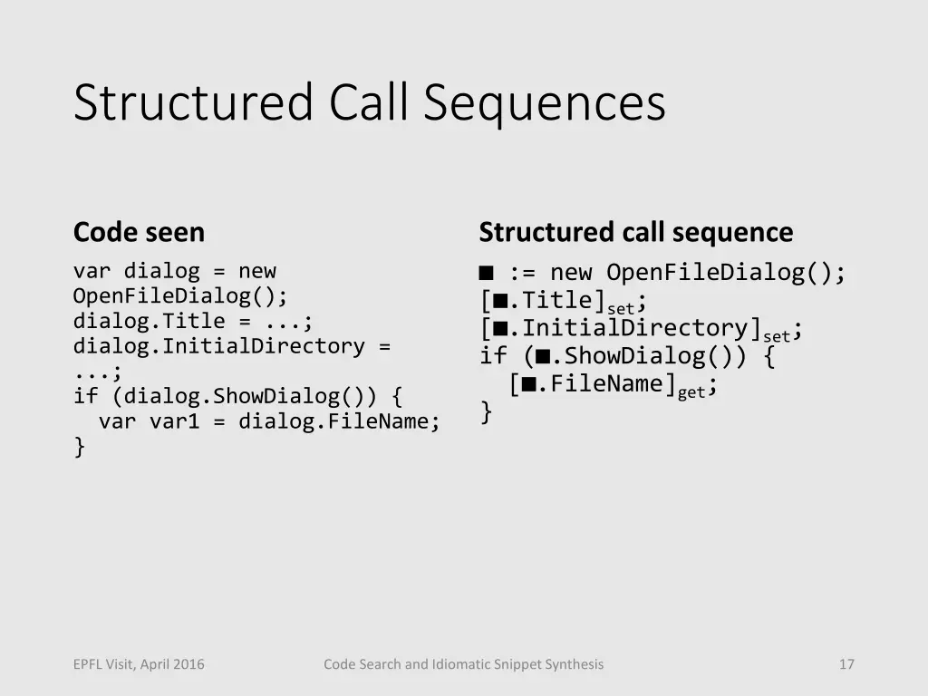 structured call sequences 3