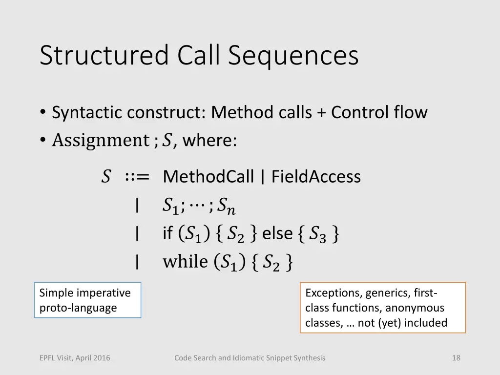 structured call sequences 4
