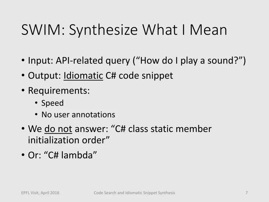 swim synthesize what i mean 1