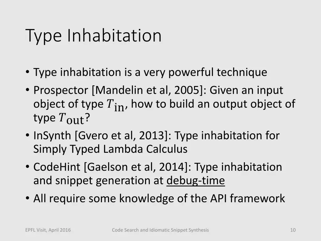 type inhabitation