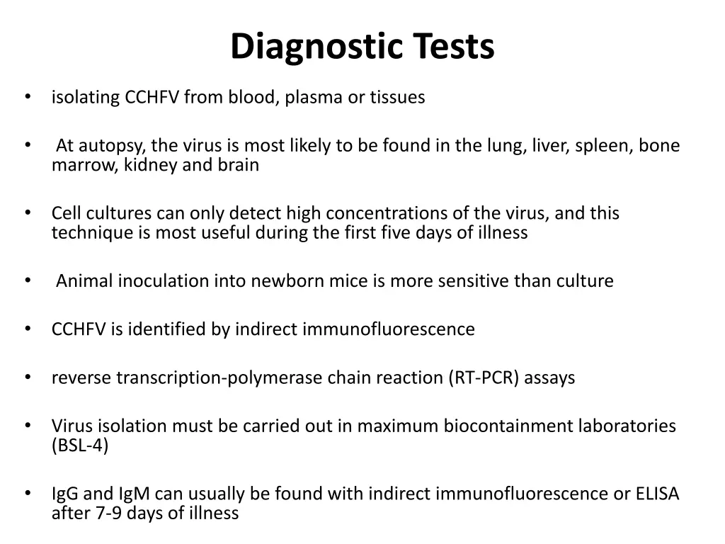 diagnostic tests