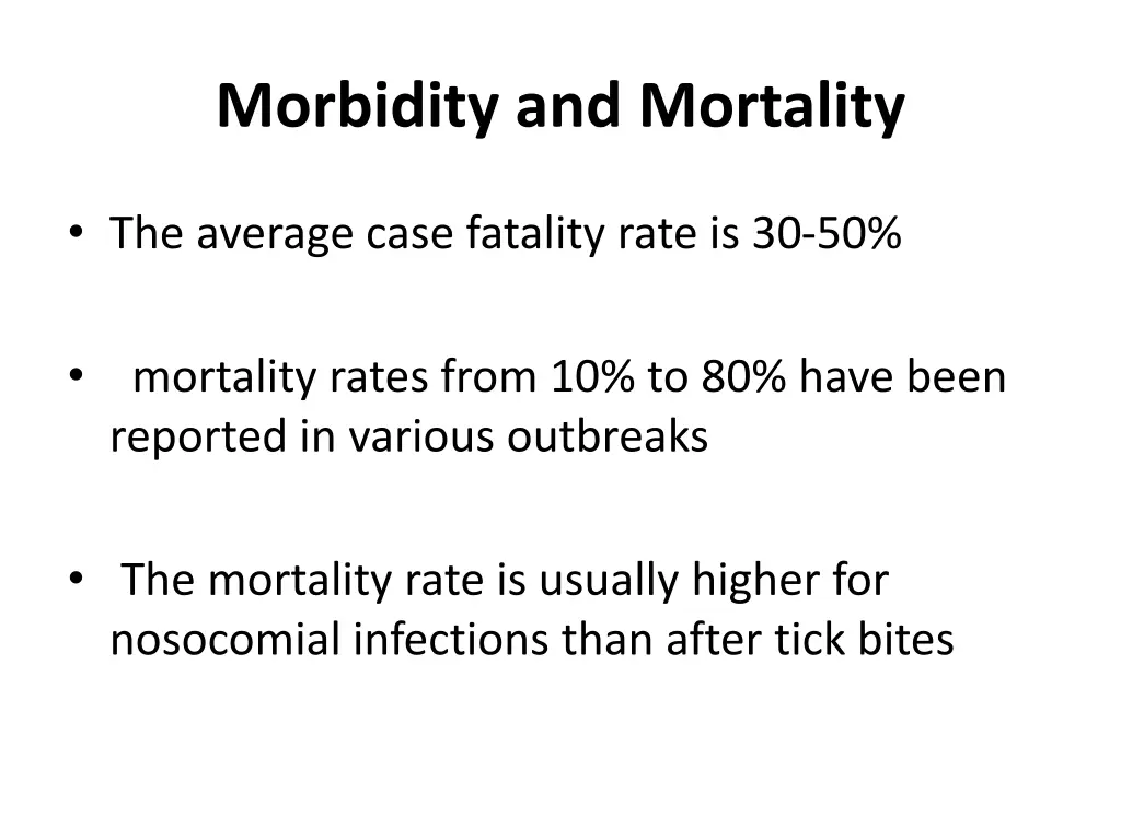 morbidity and mortality