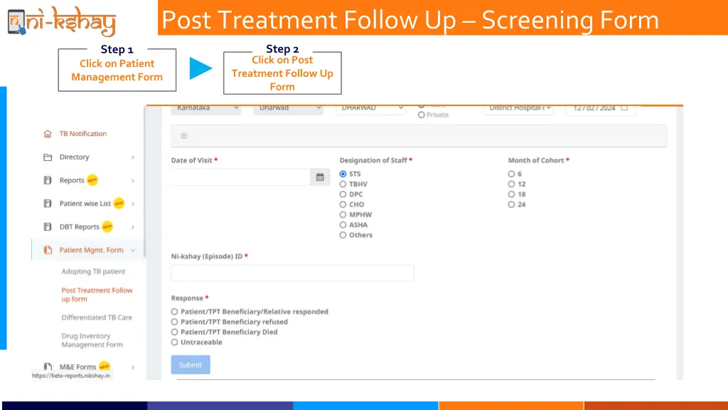 post treatment follow up screening form 1
