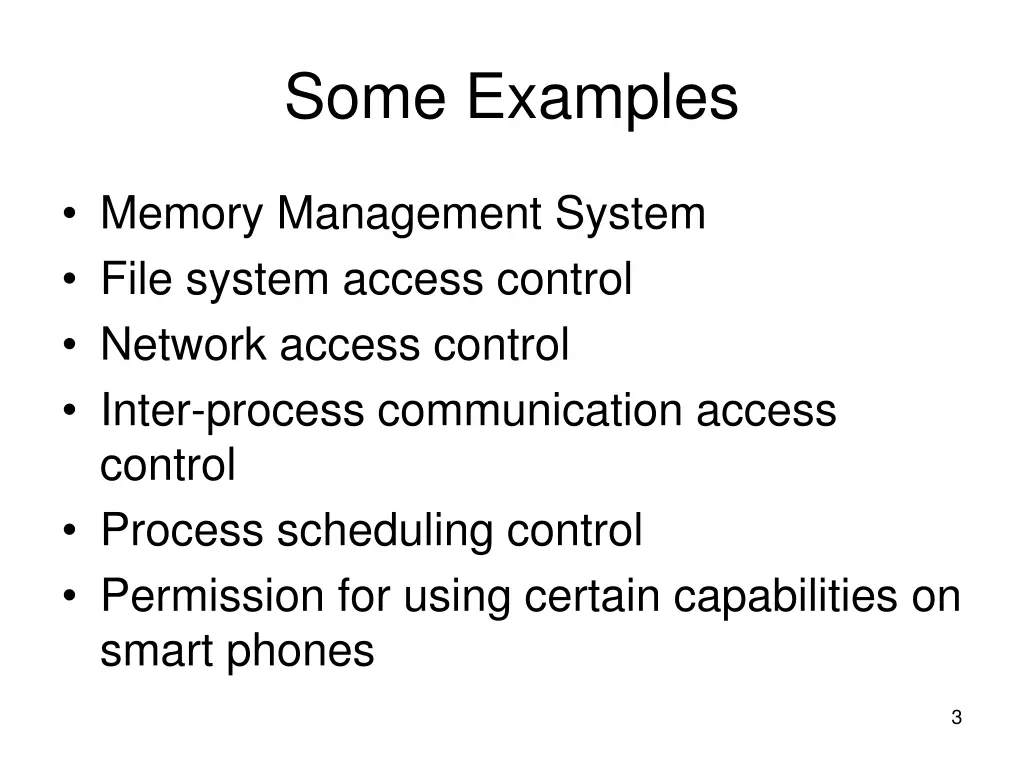some examples