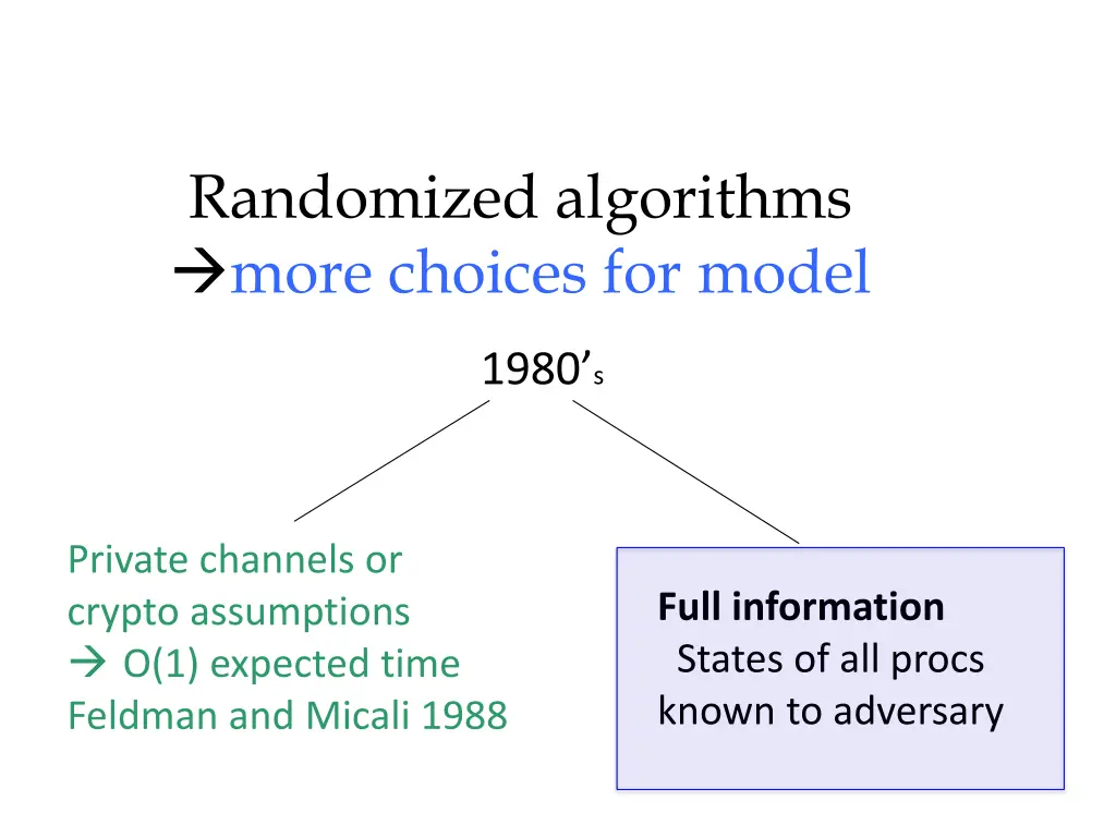 randomized algorithms more choices for model