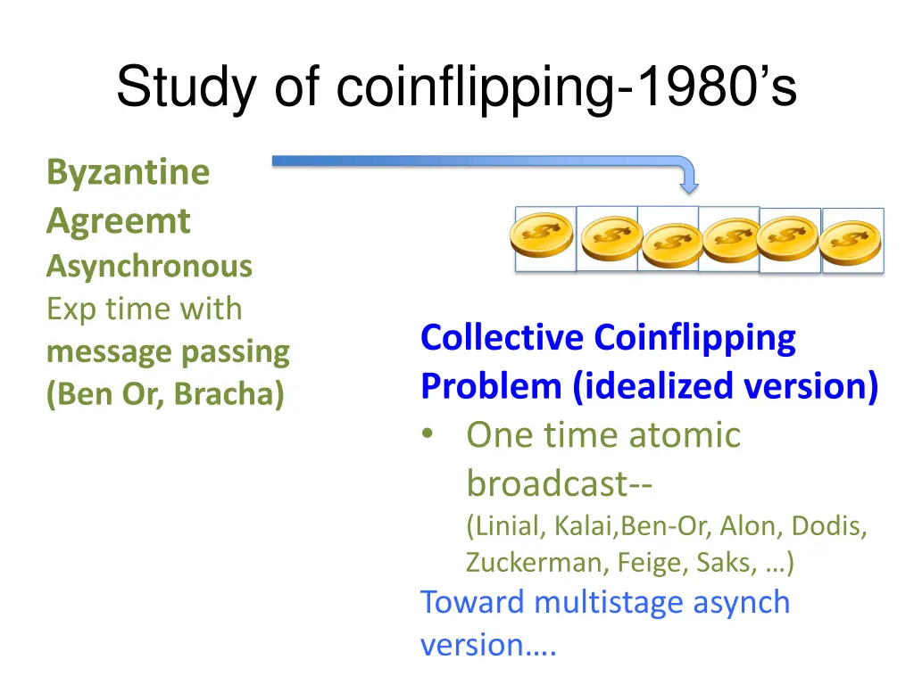 study of coinflipping 1980 s