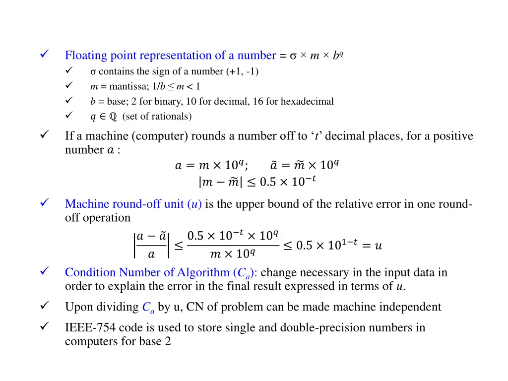 floating point representation of a number