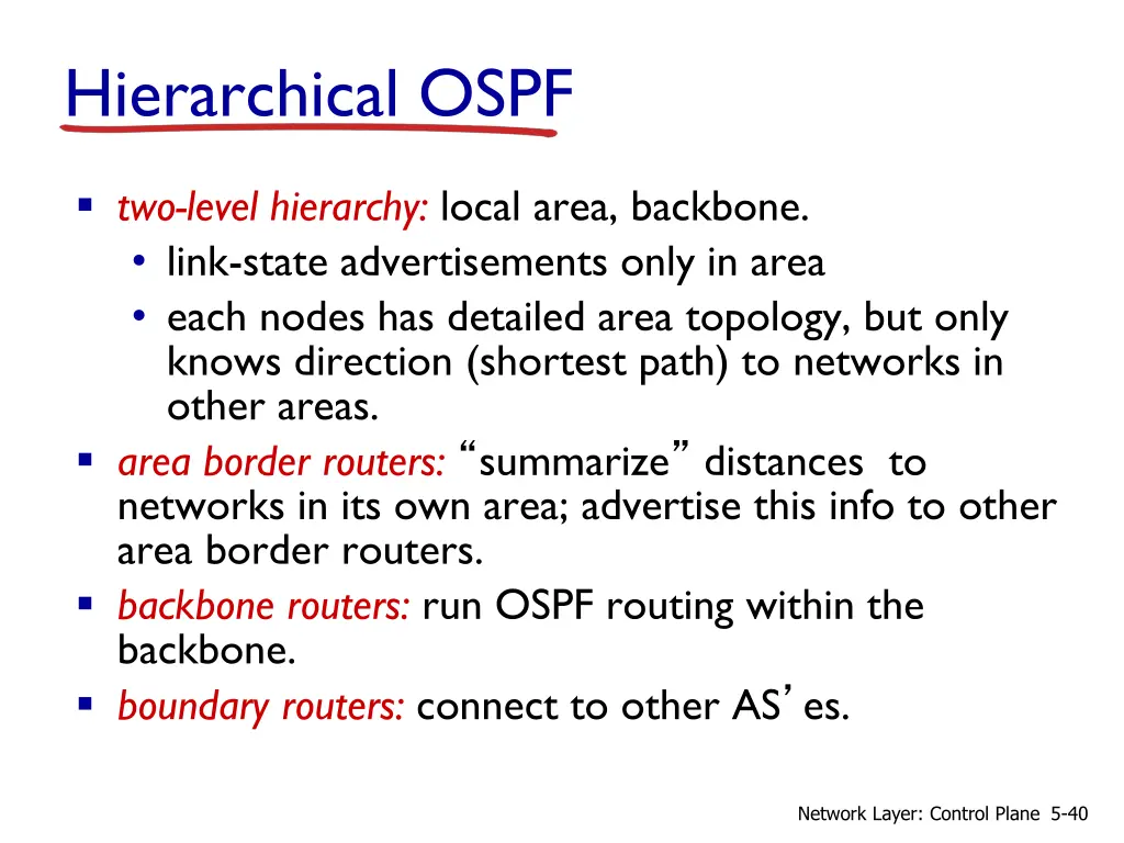 hierarchical ospf 1