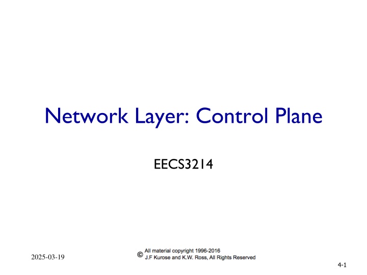 network layer control plane