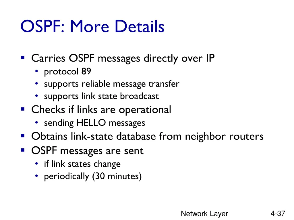 ospf more details