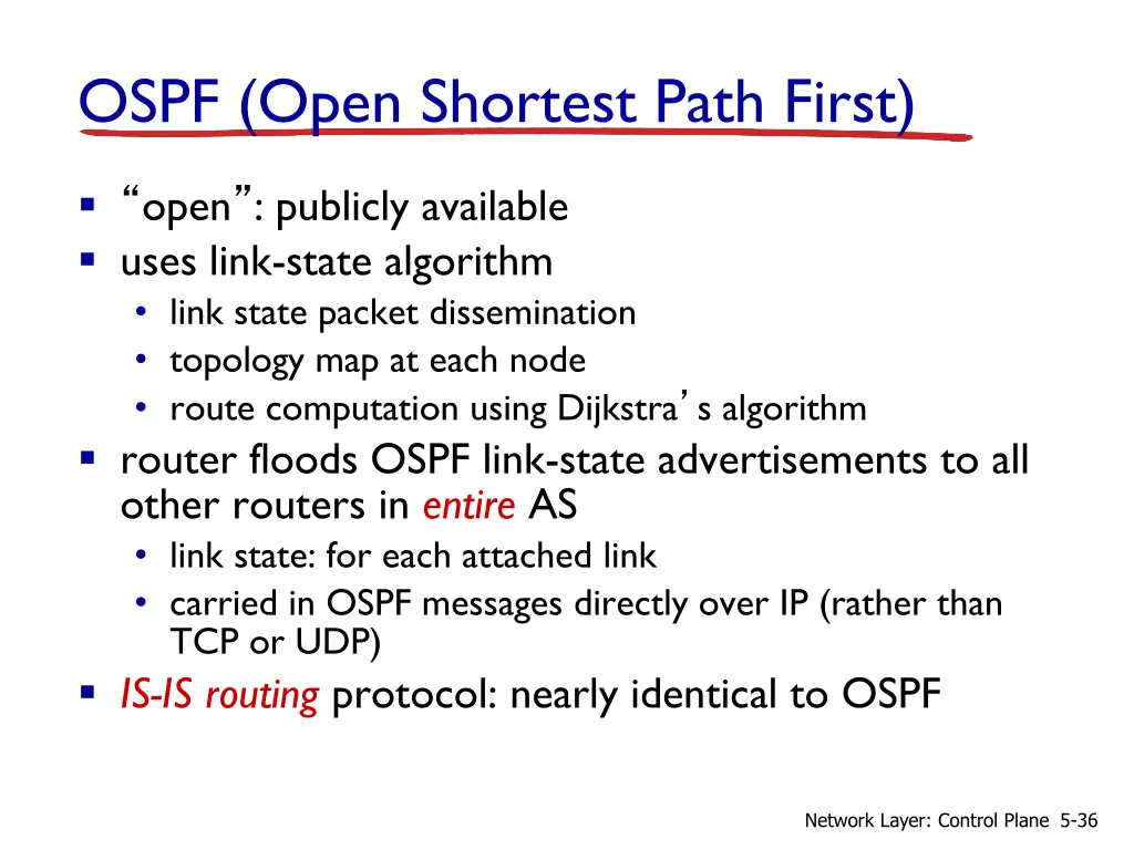 ospf open shortest path first