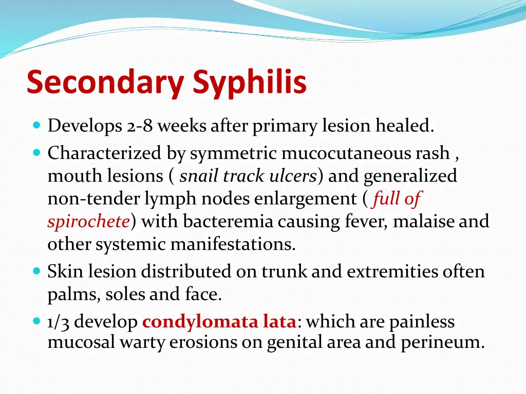 secondary syphilis