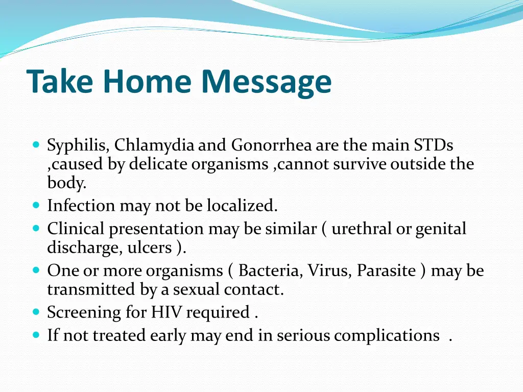 take home message