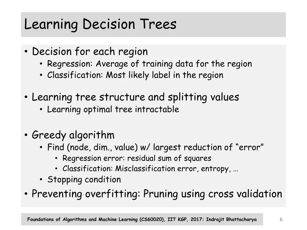 learning decision trees