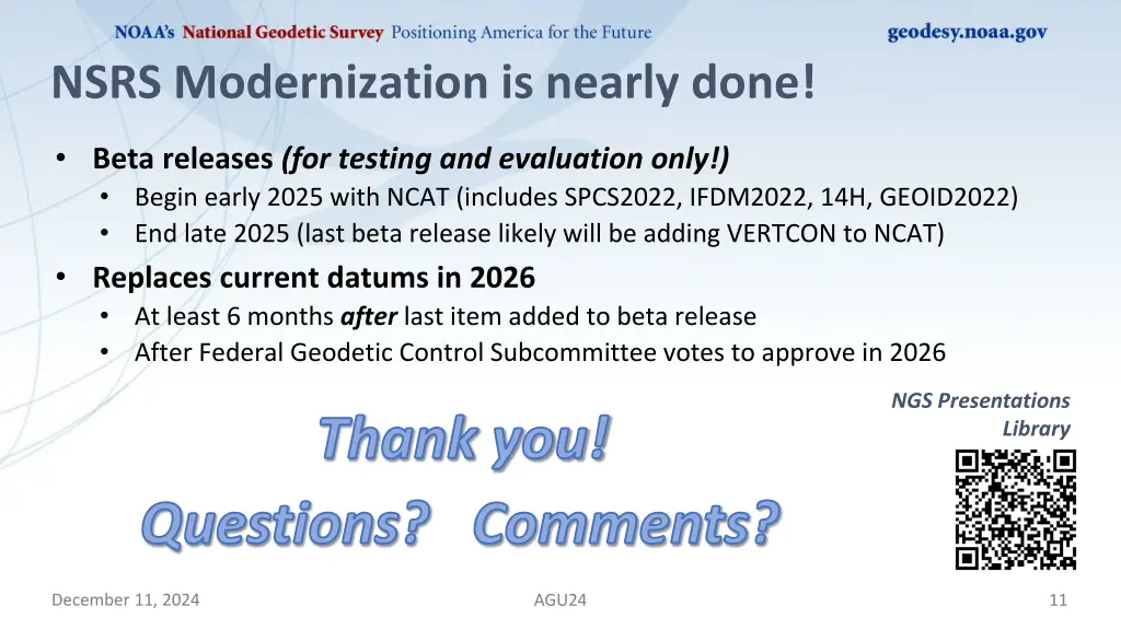 nsrs modernization is nearly done