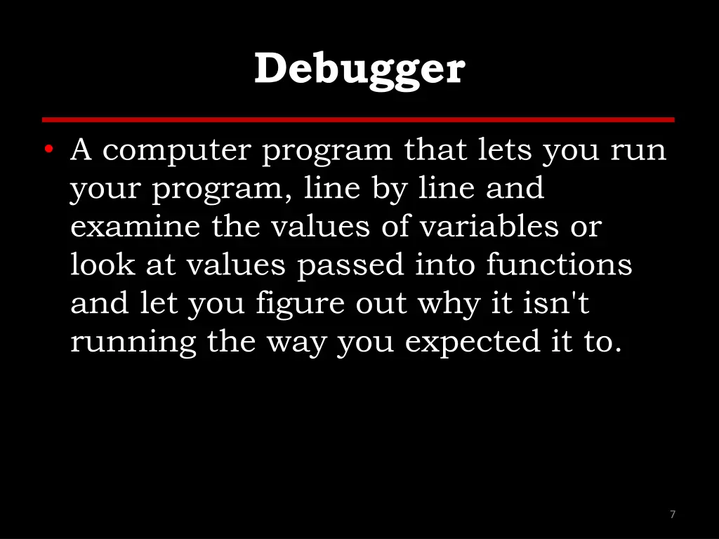 debugger