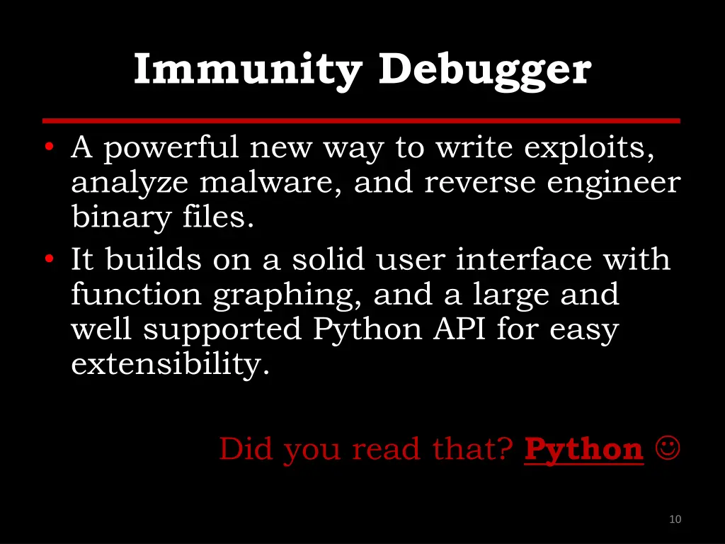 immunity debugger