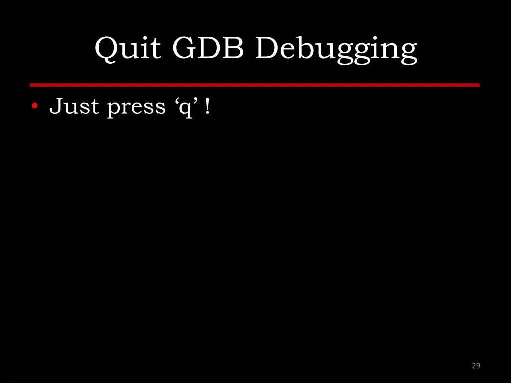 quit gdb debugging