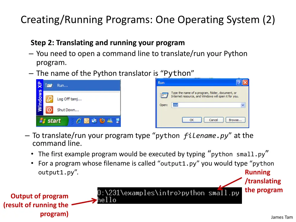 creating running programs one operating system 2