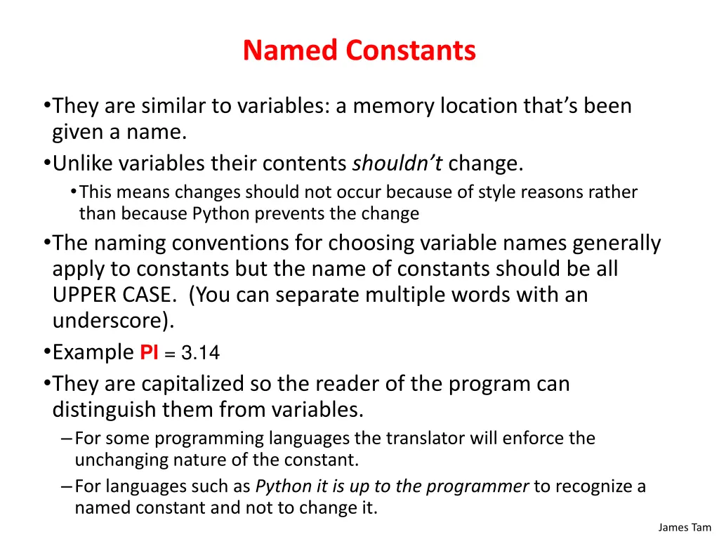 named constants