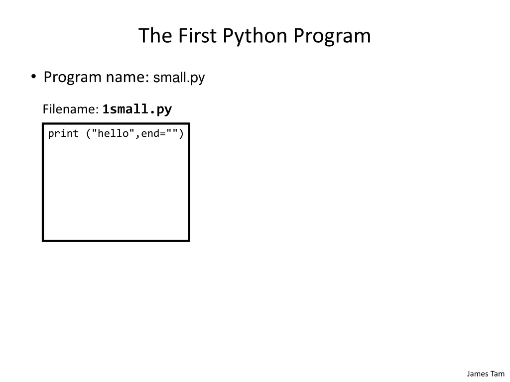 the first python program