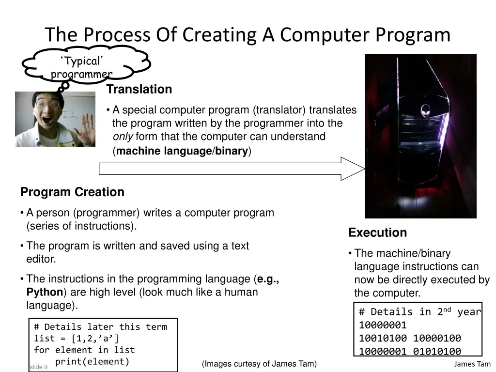 the process of creating a computer program
