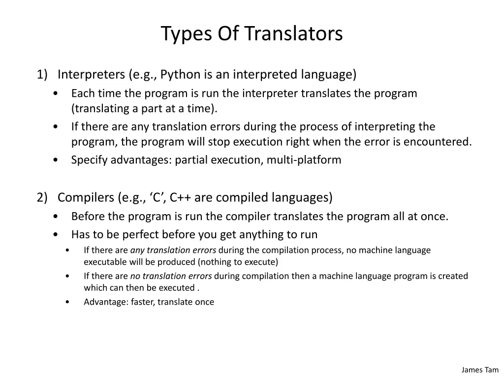 types of translators