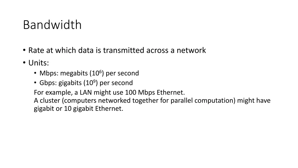 bandwidth