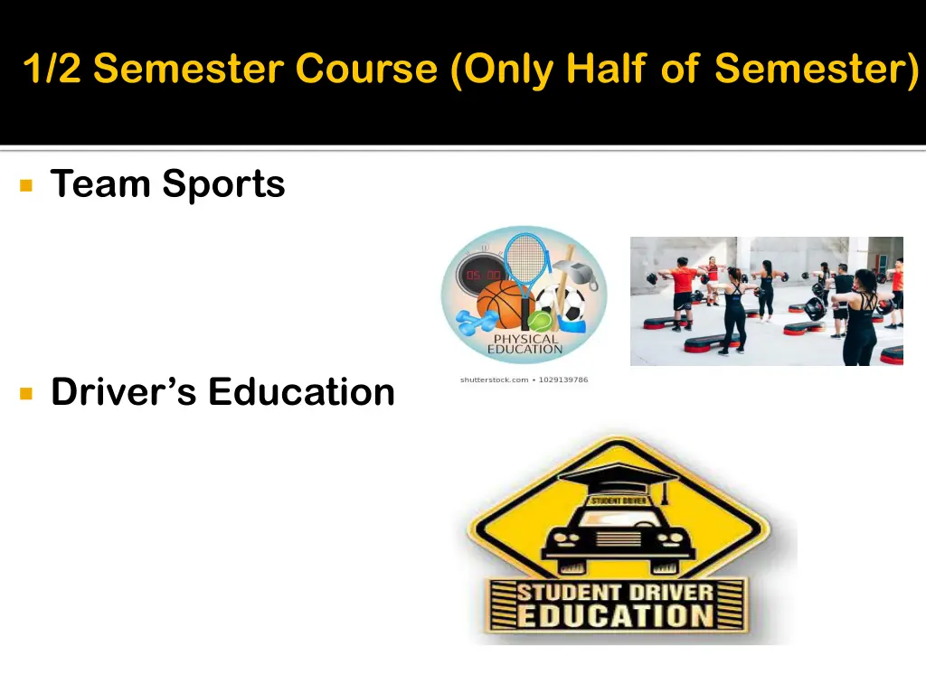 1 2 semester course only half of semester