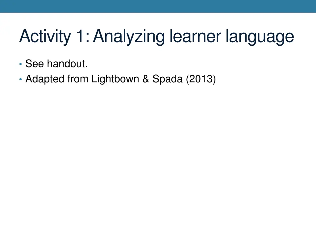 activity 1 analyzing learner language